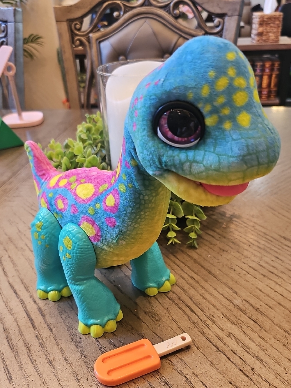 FurReal Plush Sam The Bronto Interactive Dino Toy